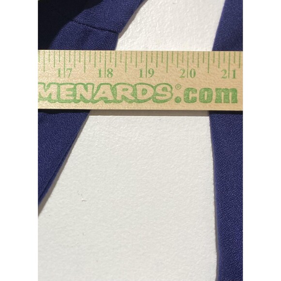 Vintage Expo Dress Womens 4 Blue Long Line Plush Collar Toggle Made USA 80s - Picture 7 of 11